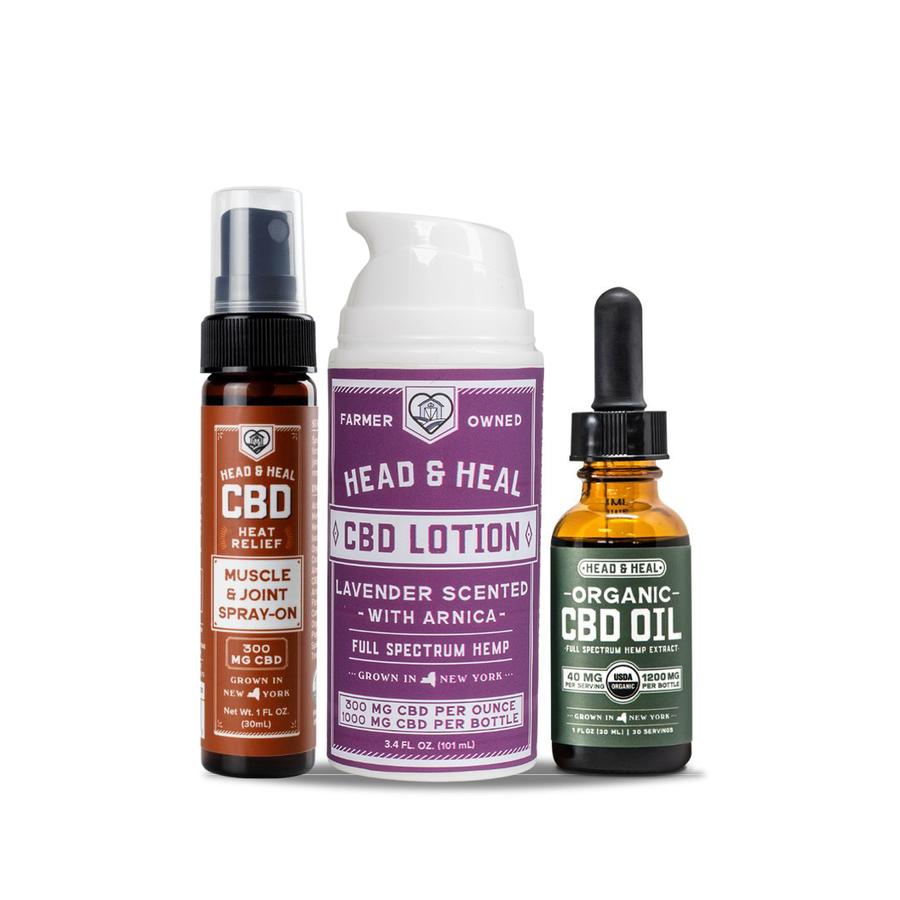 The Relief Kit / 1200mg CBD oil w/ Lotion + Spray