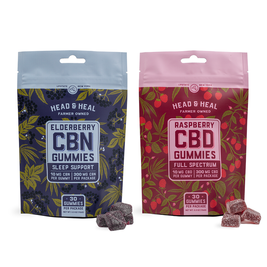 Gummy Bundle 30pk - CBD Raspberry and CBN Elderberry– Head & Heal Gummy Bundle 30pk - CBD Raspberry and CBN Elderberry– Head & Heal