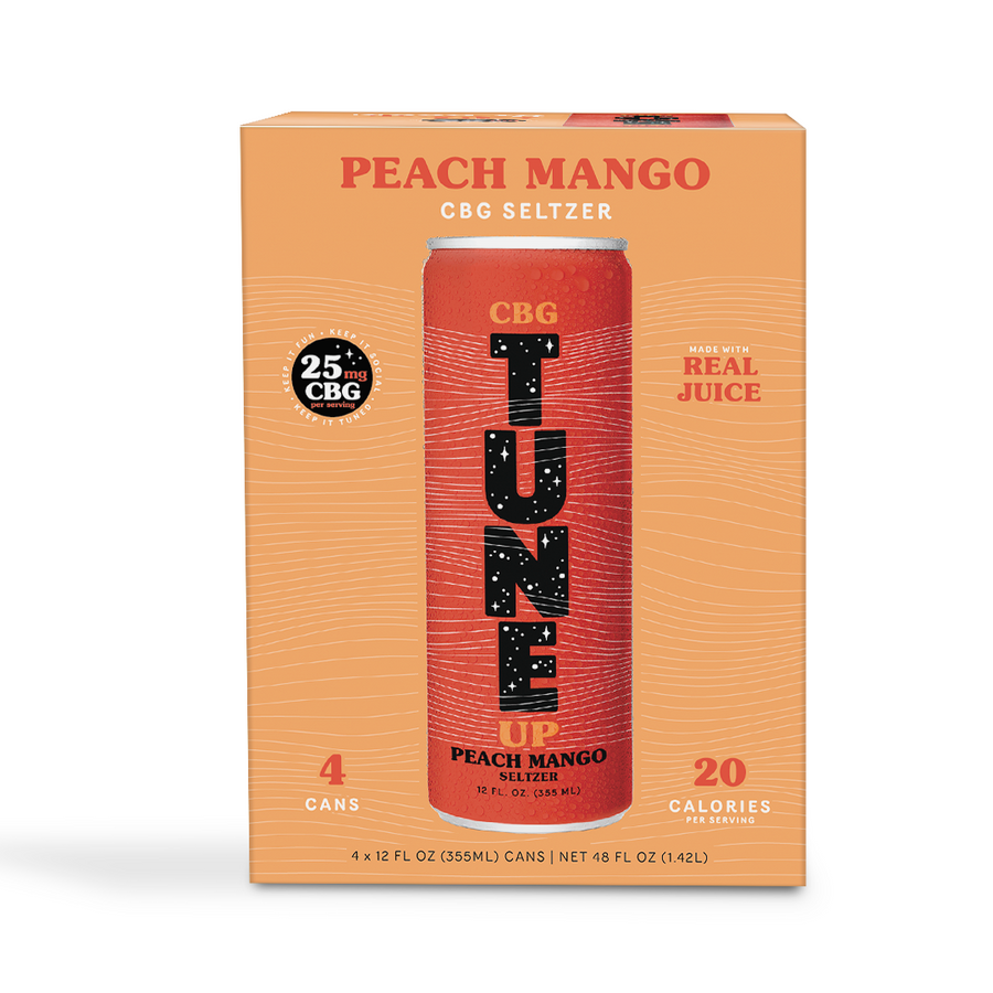 TUNE UP - Peach Mango CBG Seltzer (4 pack) - Head & Heal