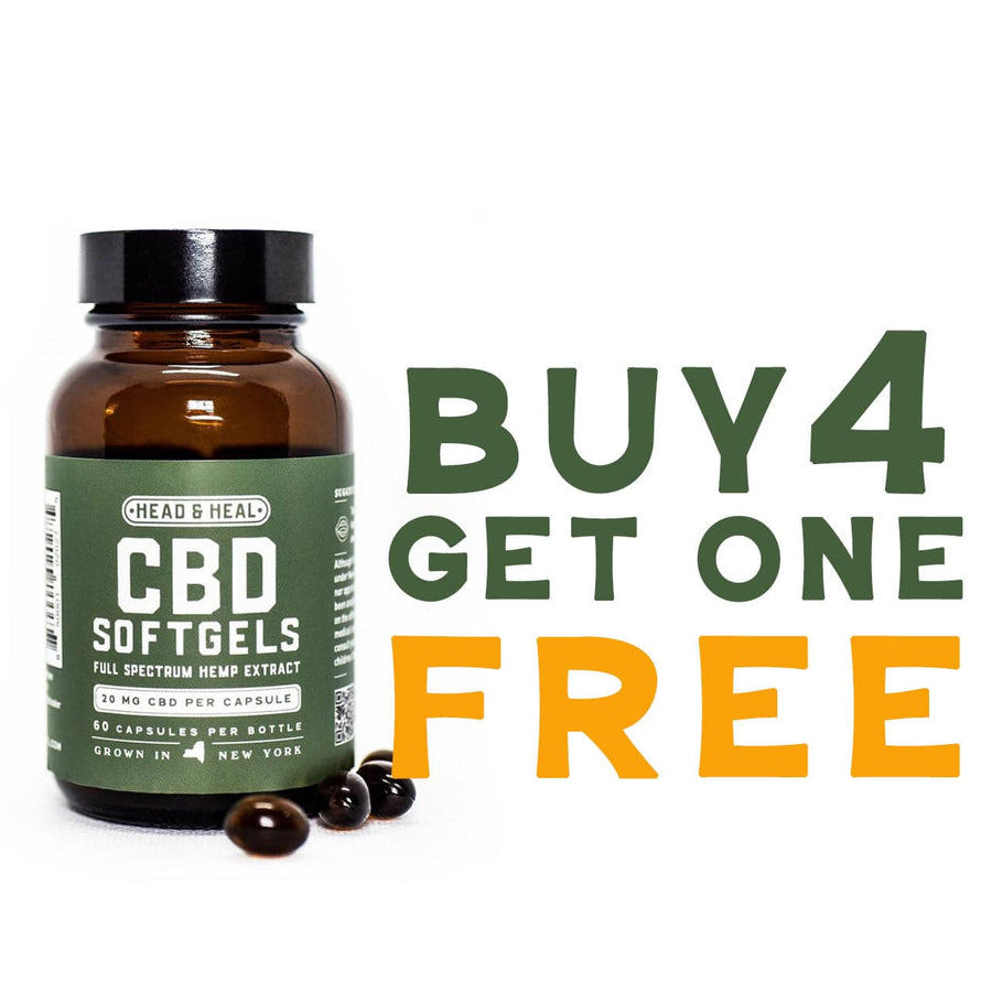 CBD Soft Gels - 60ct. / Buy 4 Get 1 Free - Head & Heal