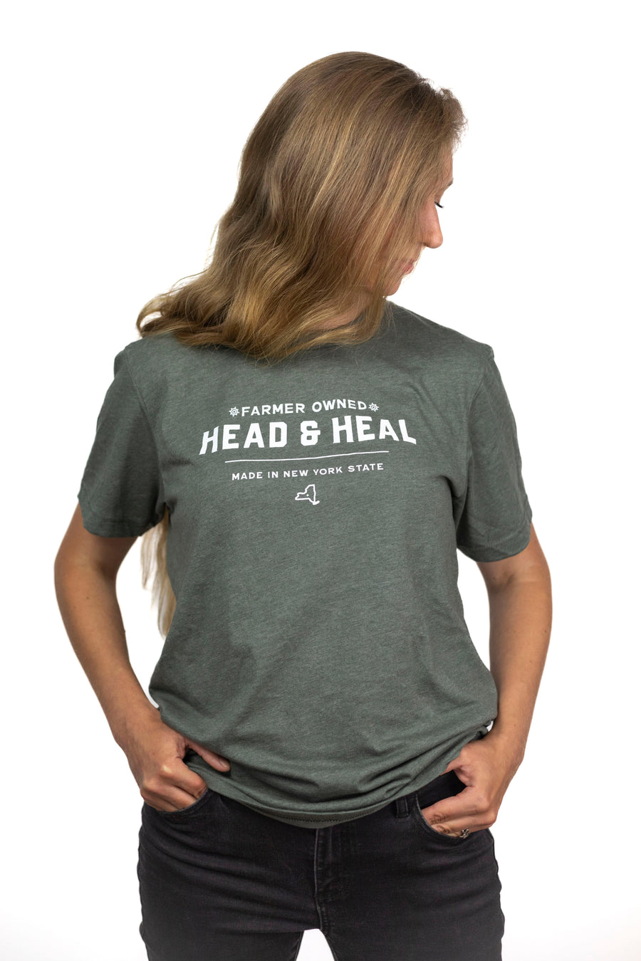 Head & Heal TShirt – Heather Green - Head & Heal