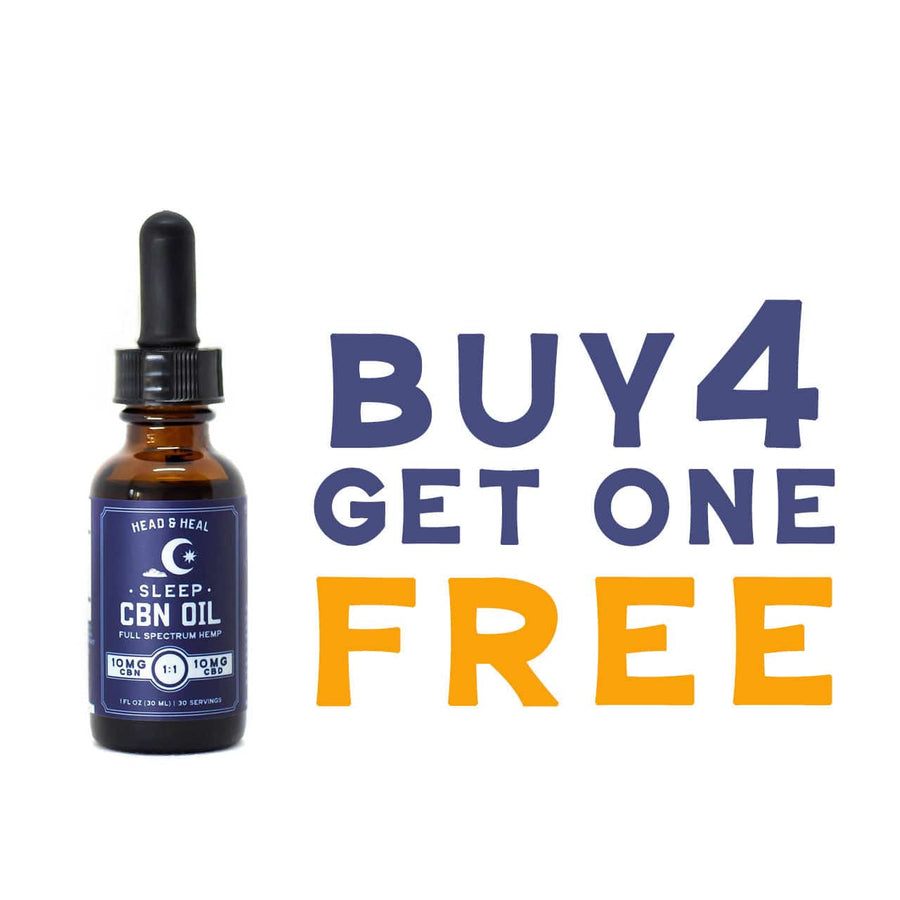 Sleep - CBN:CBD Oil / Buy 4 Get 1 Free Head & Heal Sleep - CBN:CBD Oil / Buy 4 Get 1 Free Head & Heal