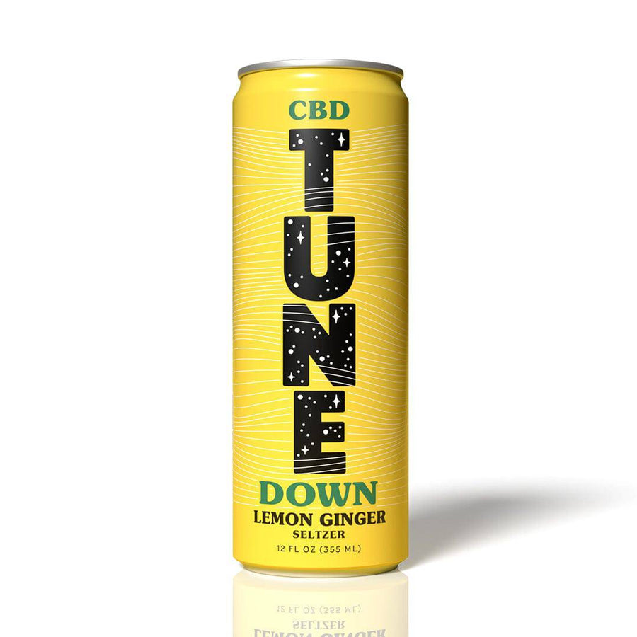 TUNE DOWN - Lemon Ginger CBD Seltzer (4 pack) - Head & Heal